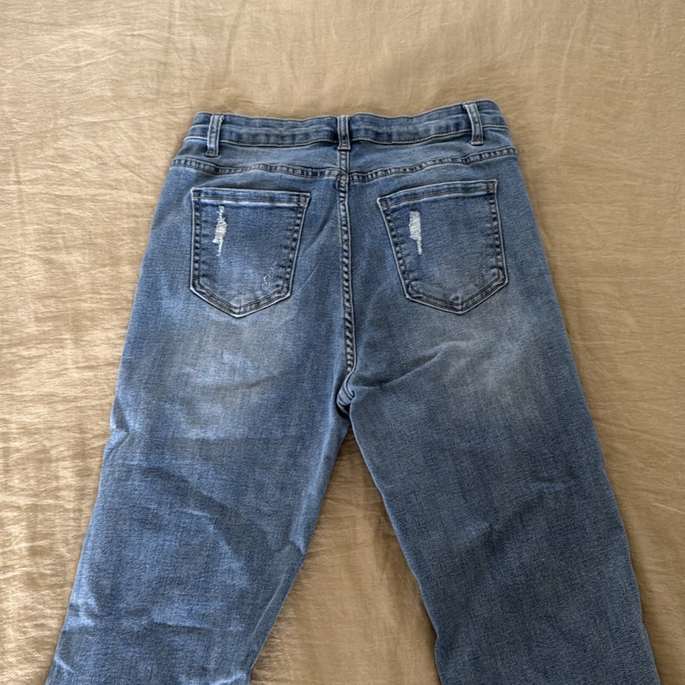 Distressed Blue Jeans - Picture 3 of 4